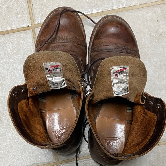 Red Wing Shoes Dark Brown Leather Men's Boots - Picture 3 of 5